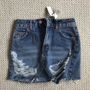 Topshop mini jean skirt